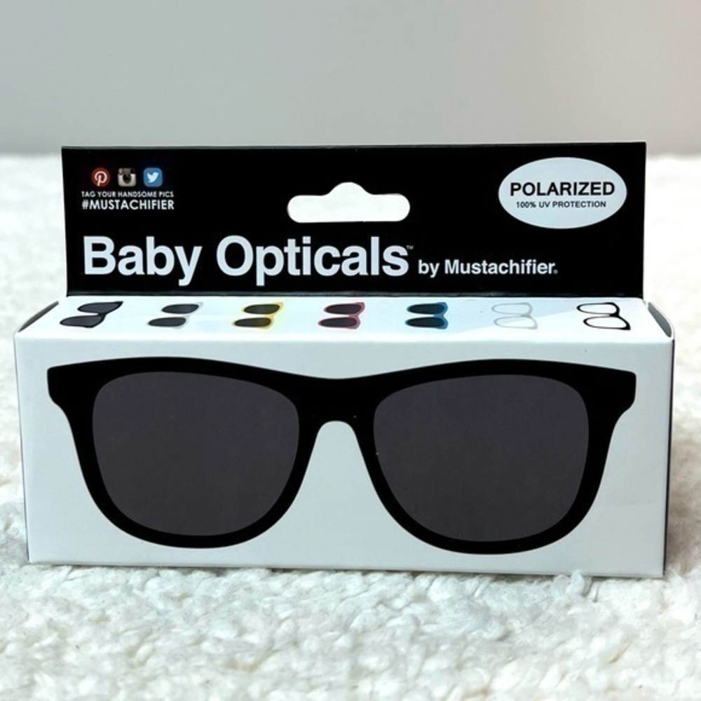 FCTRY “Mustachifier" Black Polarized Baby Sunglasses